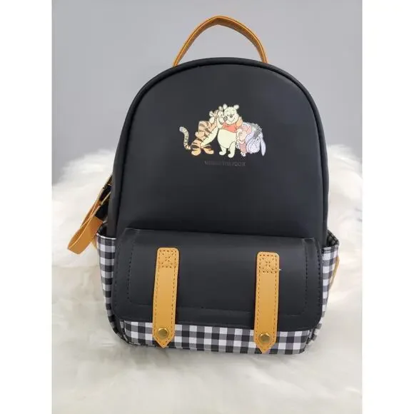 Loungefly Disney Winnie the Pooh Gingham Mini Backpack Exclusive Picnic Plaid
